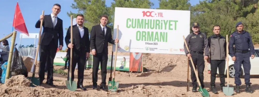 CUMHURİYET ORMANI  FİDANLARI DİKİLDİ